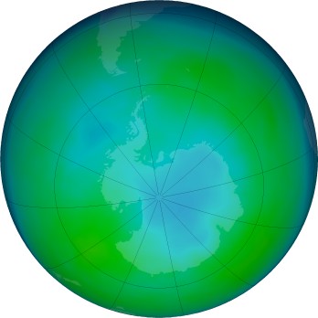 Antarctic ozone map for 2024-05